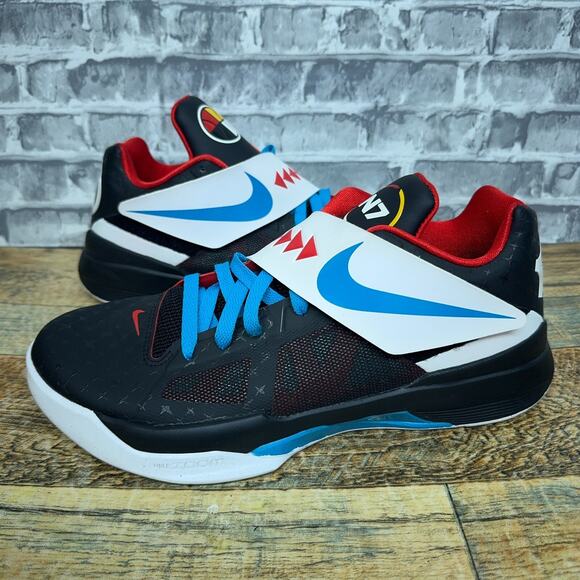 Nike Zoom KD 4 N7 IV Black Blue Red White 2012 519567-046 Mens Size 9 Rare - Picture 1 of 11